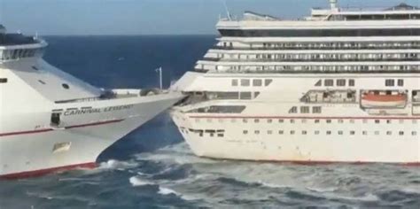 carnival cruise ships hit each other